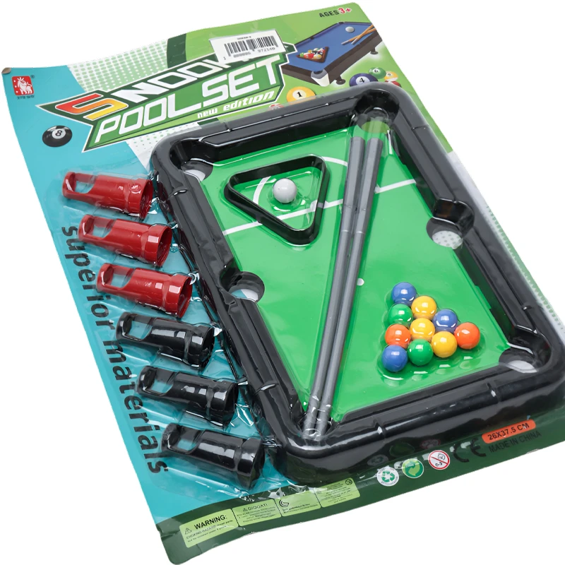 Snooker Mini Pool Set 17 x 25  cm Consists Of A Pool Table,(11balls,2sticks) (781)